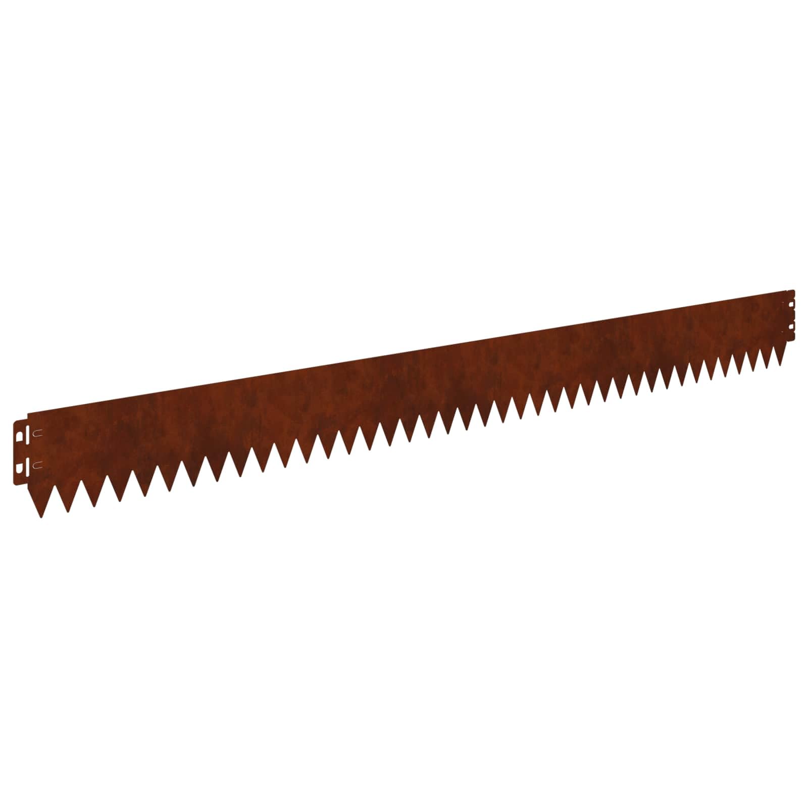 Lot de 50 bordures de pelouse en acier inoxydable 103 x 10 cm