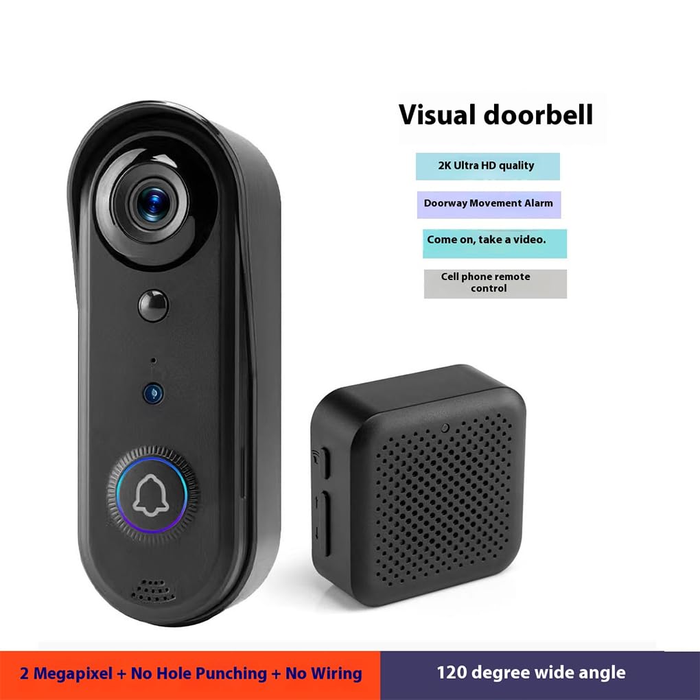Timbre Visual Inteligente con Tonos de Llamada y videollamadas en Interiores Que ofrecen imágenes nítidas día y Noche. Luz Nocturna ABS.