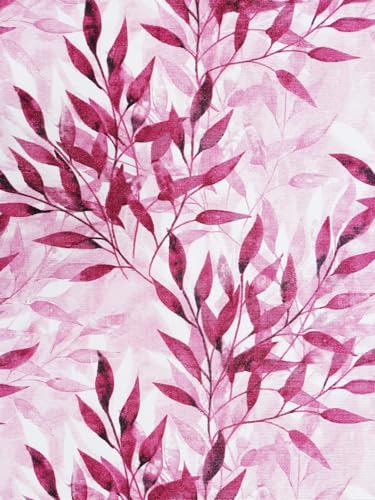 Image of Home Sizzler 2 Pieces Floral Flow Grommet Polyester Window Curtain - 5 Feet, Berry Pink