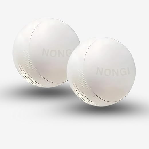 NONGI Cricket Training Ball Heavy Plastic 80gm Pack of 2 | Practice Balls for Batting Bowling Fielding | Suitable for Indo...