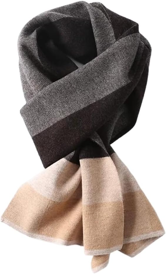 Middle and Old Age Warm Wool Scarf, Cashmere Neck, Dad's Men's Winter