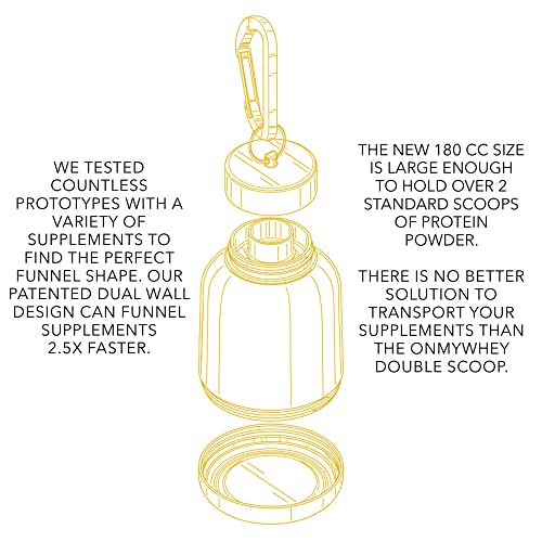 Onmywhey OMW-DUBL-CLSC Protein Powder Container To Go - Travel Water Bottle Funnel thumb #8
