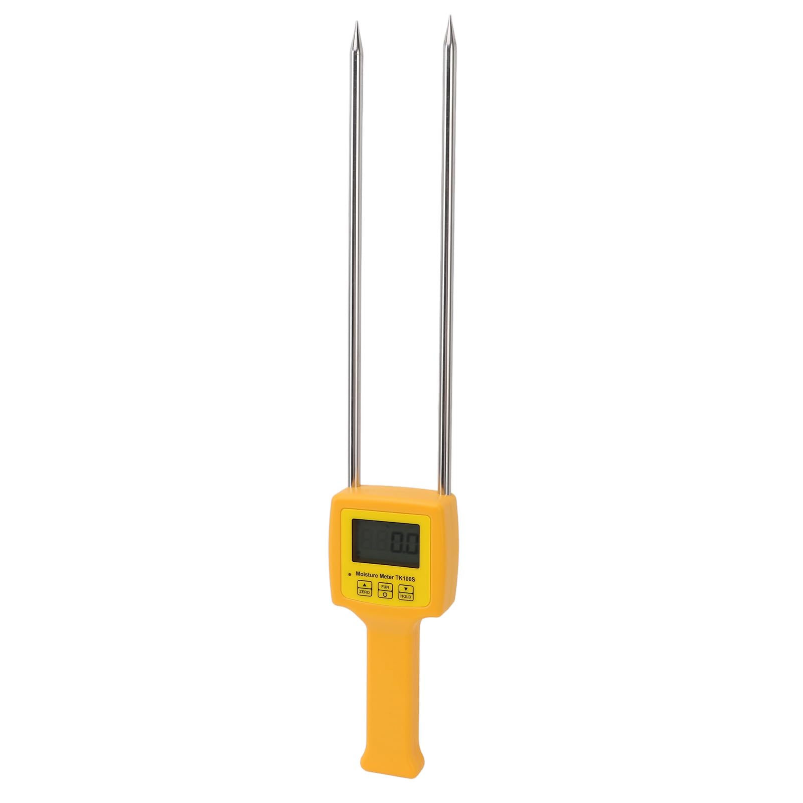 SUNGOOYUE Probador de Humedad de Grano, Medidor de Humedad de Grano Portátil ABS con Sonda de Acero Inoxidable de 11 Pulgadas, LCD Retroiluminada Resolución de 0,1% Apagado Automático para