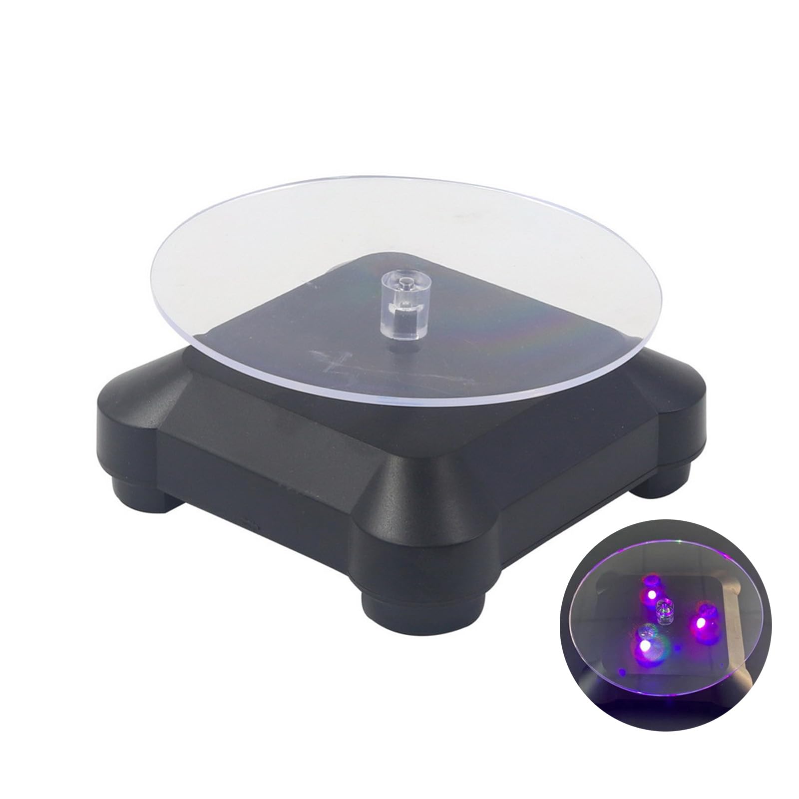 Tsophreniq 360 Degree Rotating Display Stand for Collectible Figurines and Miniature Model with Quiet Motor for Action Figure Model Display Holder