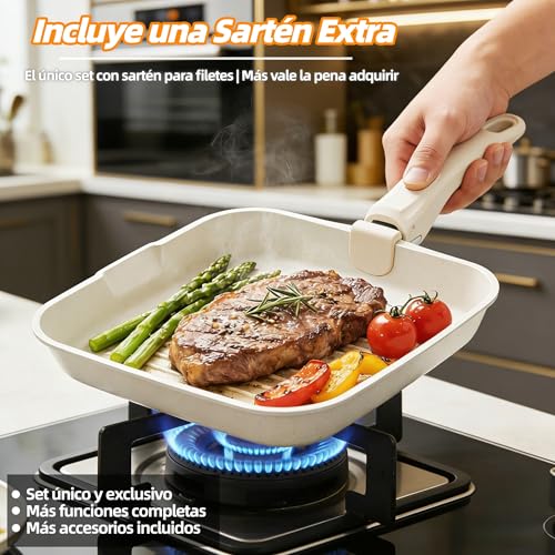 La mejor comparación de Baterias de Cocina de Ceramica del mes. 12 Imagen adicional