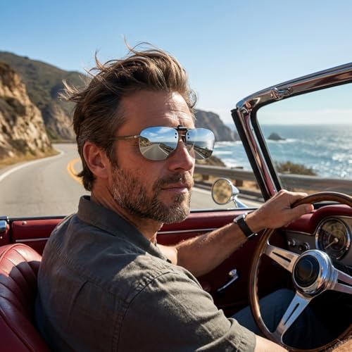 Image of Polarized Clip On Sunglasses, Flip Up Anti-Glare Driving Clip-on Shades, UV400 Protection Lens for Men Women