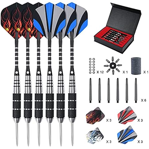 Flintronic 6 Pack Professional Steel Darts Set Cover