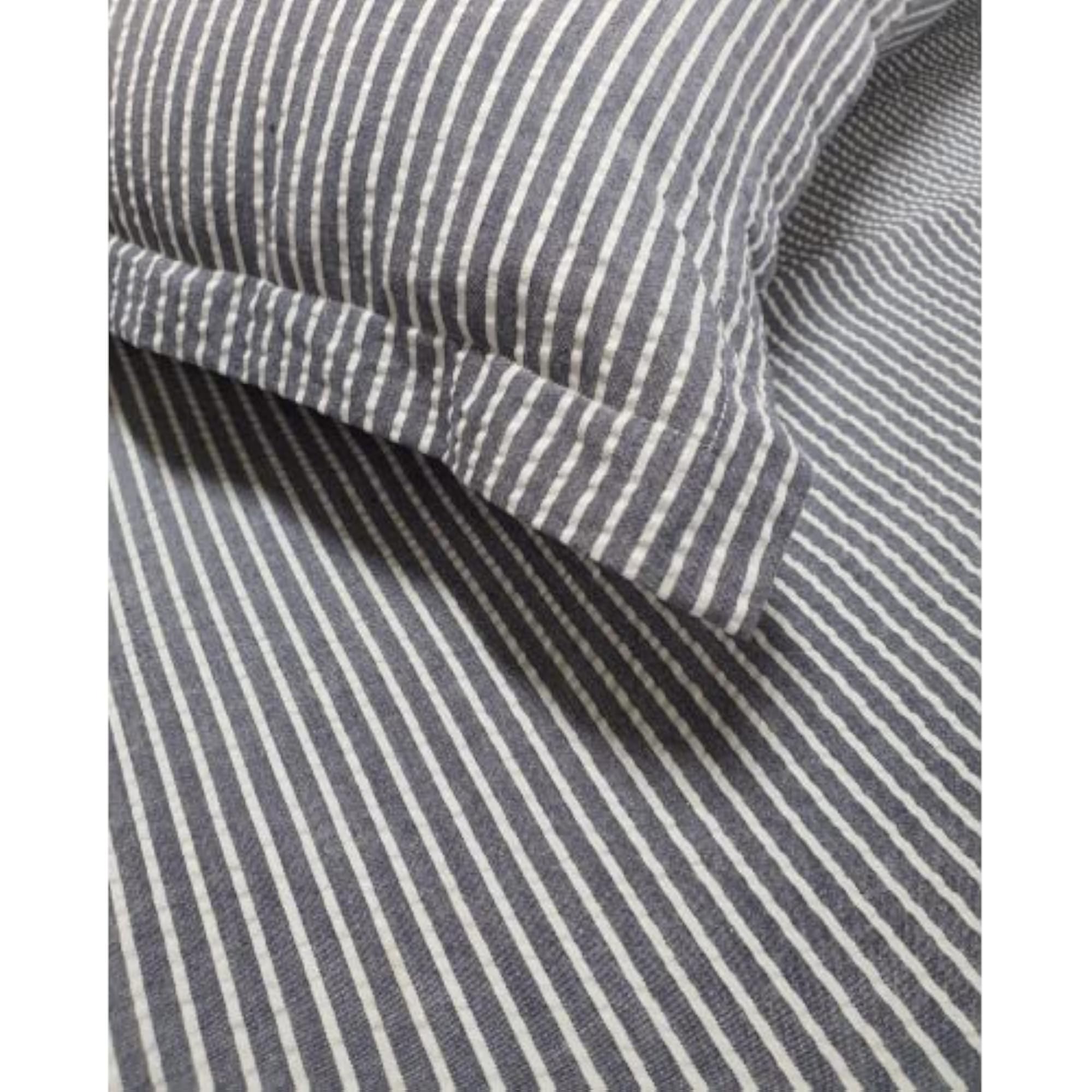 100% Cotton Yarn Dyed Seersucker Bed Sheet Set with Pillow Cover