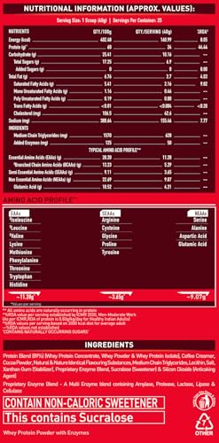 Image of MuscleBlaze Whey Energy (Cold Coffee, 1kg / 2.2lbs) | 24g Protein, 100% Whey Protein Blend, Added Digestive Enzymes