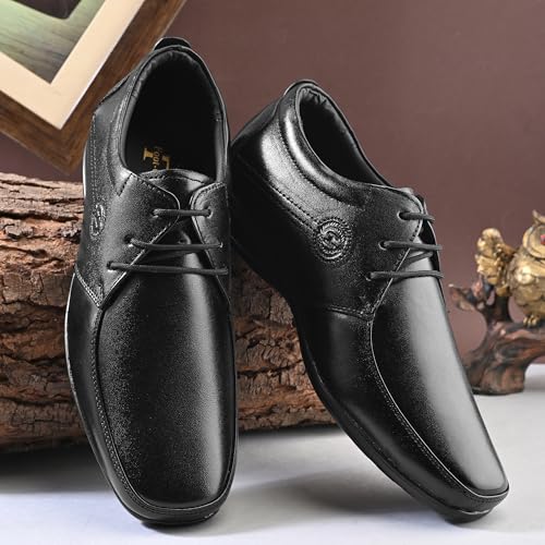 Image of Blue Leather By Centrino mens 4081 Blue Leather Men's Formal Shoes | Genuine Leather Upper with Cushioned Footbed | Sleek & Stylish Design for Office & Formal Wear Lace-up design | Durable Anti-Skid Sole