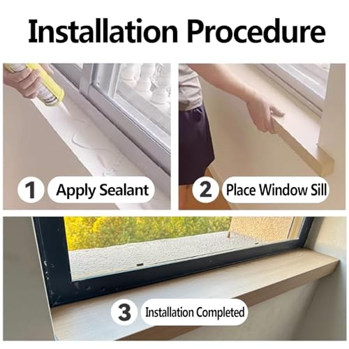 Cubierta de alféizar impermeable de 50 x 20 cm para eliminar manchas de moho en ventanas 7