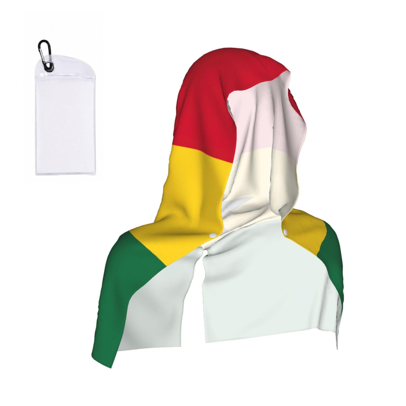 DUWAA Flag Of Ghana Print Cooling Hooded Sports Towel, 30×60cm Quick Drying Summer Cool Head Wrap For Neck And Face