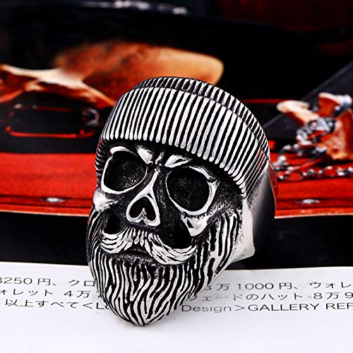 Image of Genuine Stainless Steel Ring Jewelry for Men Fashion Punk Biker Skull Rings