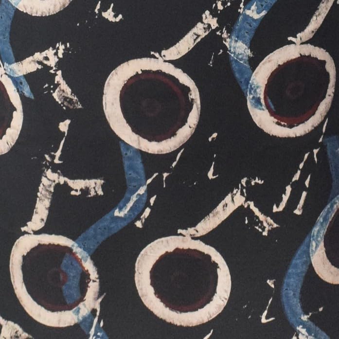 Image of Ethnics of Kutch Womens's Ajrakh Modal Silk Natural Dye Hand Block Print Unstitched Kurta Fabric
