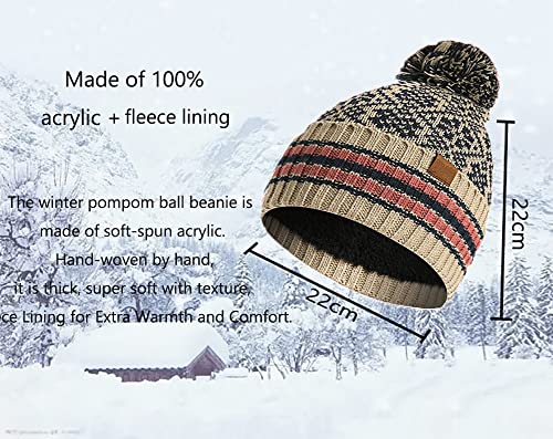 Winter Beanie Hat Scarf Touch Screen Gloves 3 in 1 Set for Women Ribbed Knit3