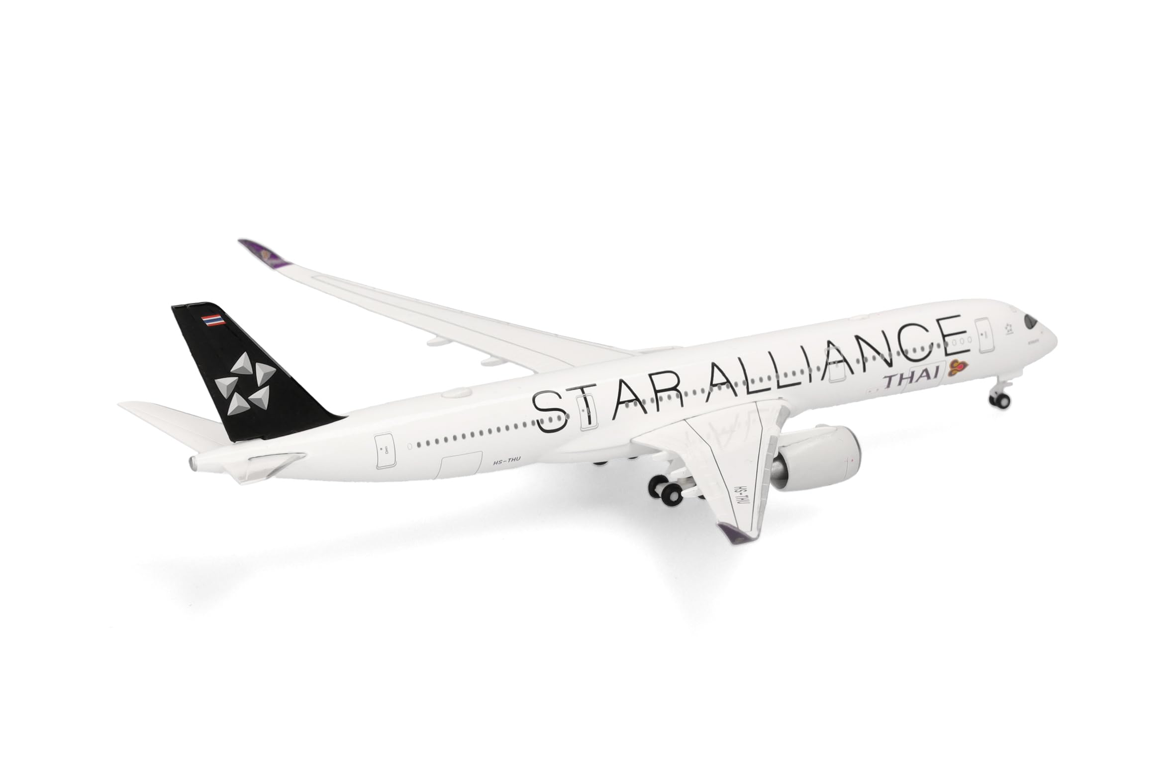 Herpa modello di aereo Thai Airways Airbus A350-900 "Star Alliance", in scala 1:500, modello di aereo, pezzo da collezione, statuetta senza supporto in metallo