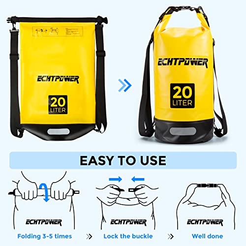Wasserdichte Dry Bags von ECHTPower in 5L, 10L und 20L Größen