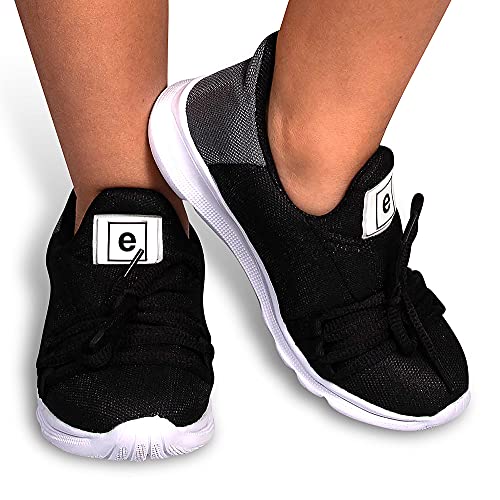 Tênis Infantil Feminino Masculino Meia Elástico Calce Fácil Leve Moda Eleganteria Tamanho:32;Cor:Pre