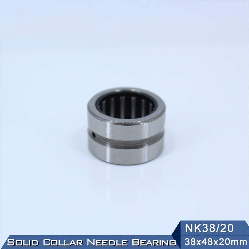DOLUNTO NK38 / 20 Rodamiento de Agujas 38x48x20 mm (5 PC) Solid Collar rodamientos de Agujas sin Anillo Interior NK38 / 20 NK3820 Bearing