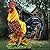 Bellaa 22977 Rooster Statue 12 inch Boho Home Decor Kitchen Gift Outdoor Sculpture Garden Patio Yard Figurine Farmhouse Animal Chicken Hen Sunflower Country Farm Barnyard Cabin Nature Lovers