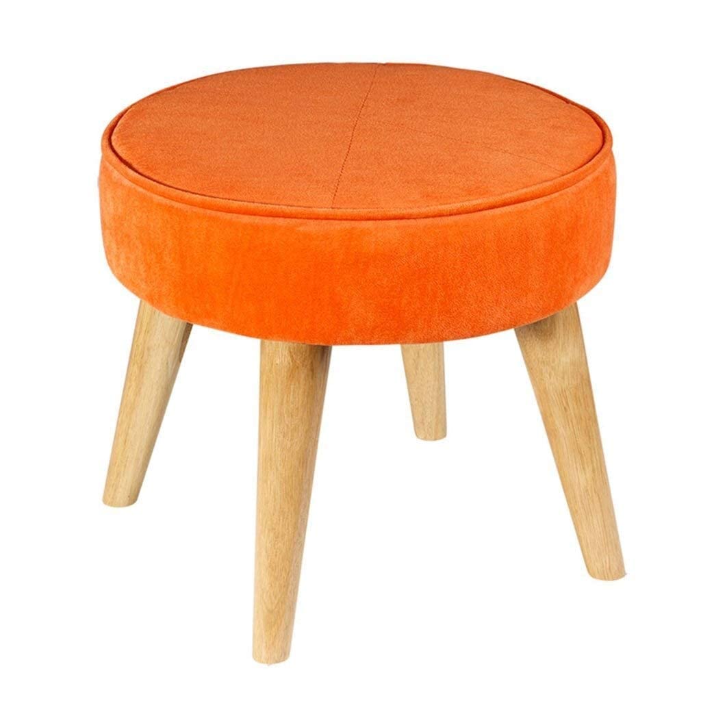 Banc de changement de chaussures en flanelle orange pour l'entrée
