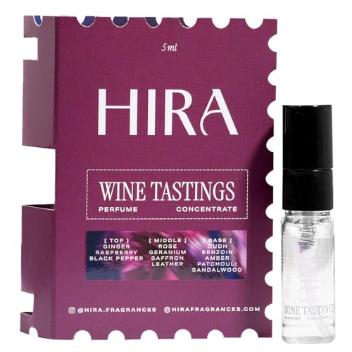 Image of HIRA Wine Tasting Concentrate Perfume for Women 5 ml | Spicy Oriental Rose, Oudh & Sandalwood Eau De Parfum | Long Lasting Pocket Perfume Spray |Skin Friendly Perfumes | Gifts for Woman