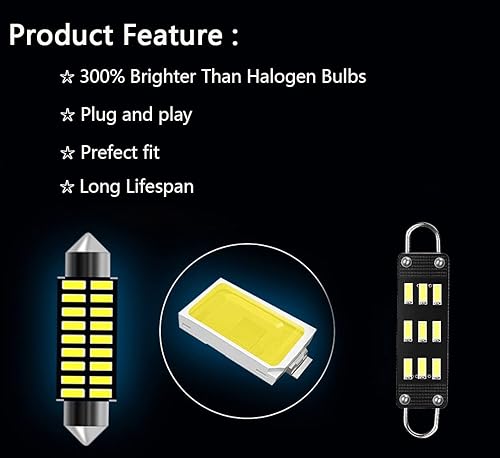 Miniatura 3 de AWALITED Juego de 3 bombillas LED para interior de mapa, compatible con Chevy Silverado 1988, 1989, 1990, 1991, 1992, 1993, 1994, 1995, 1996, 1997,