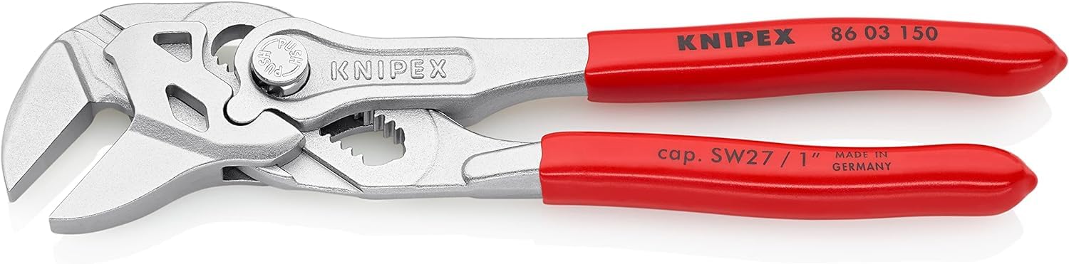 KNIPEX Szczypce-klucz szczypce i klucz w jednym narzędziu chromowany z tworzywa sztucznego, powlekane 150 mm, 86 03 150