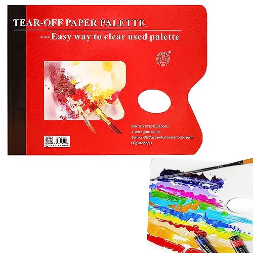 Abreiß-Palettenpapier A4 – 35 Blätter, Wasserfest, Mit Daumenloch Für Aquarell, Acryl & Öl
