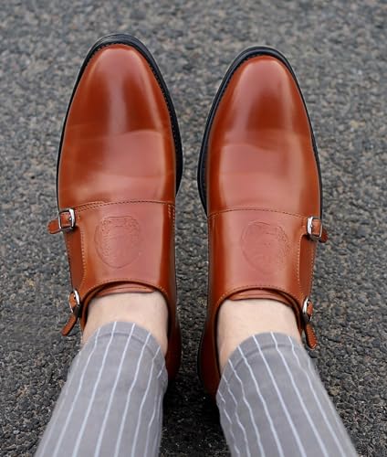 Image of AADI Men's Synthetic Leather Monk Strap Formal Shoes