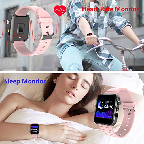 Bingofit 1.54" Full Touch Screen Smart Watch, Waterproof Activity Tracker Sport Watch with Heart Rate Blood Pressure Monitor, Step Calorie Sleep Tracker Fitness Watch Men Women for Android & iOS Phone