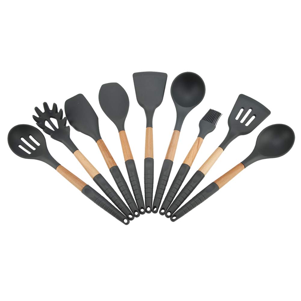 Juego de espátula de silicona antiadherente para hornear, utensilio de cocina resistente al calor, flexible, duradero, moldeado de una sola pieza, fácil de limpiar, apto