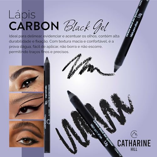 Lápis Delineador para Olhos Carbon Black Gel Preto