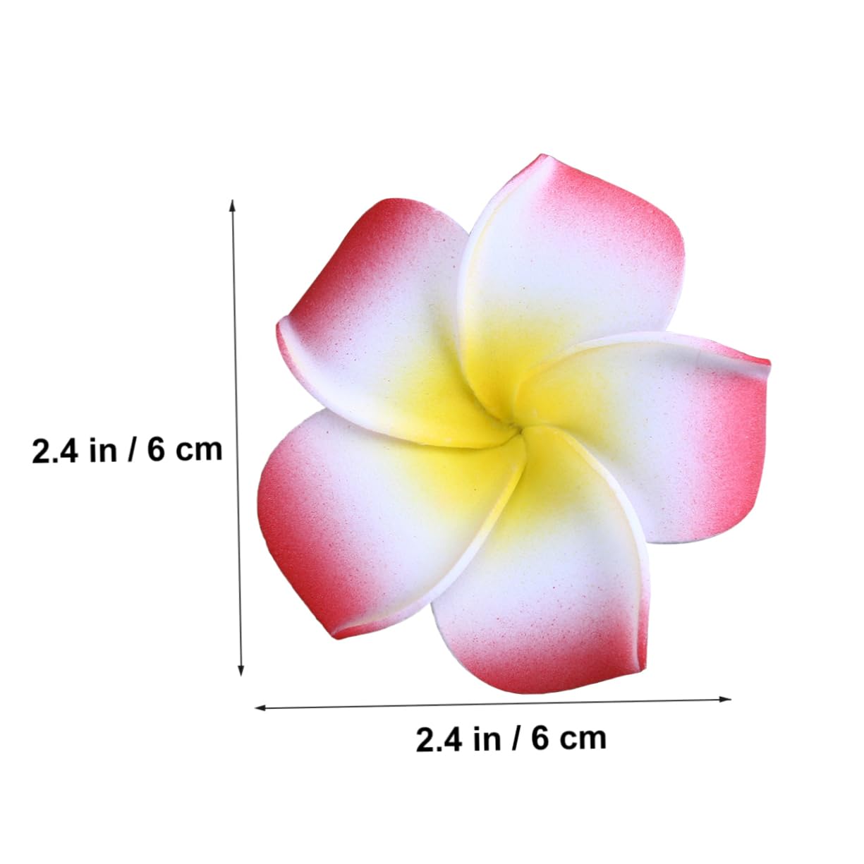 PRETYZOOM 3 Set Decorativi 6 Cm Fiori Artificiali Hawaiani Plumeria Rossa Per La Festa Di Nozze Casa 100 Pezzi * 3