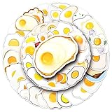 Fried Egg Stickers for Laptop (50 PCS),Gift for Children Teens Adults Girl Boys,Waterproof Stickers for Water Bottle,Egg Vinyl Stickers for Scrapbook,Skateboard,Bike,Phone,Dairy