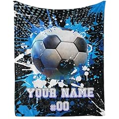 Soccer Blanket Custom Name