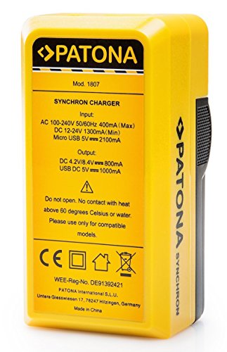 Caricabatteria Patona con display LCD, per