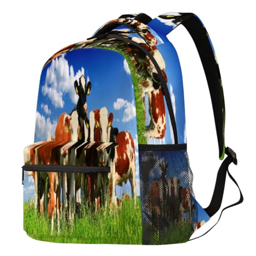 Sac à dos décontracté pour ordinateur The Field On Calves d'une grande résistance pour l'école
