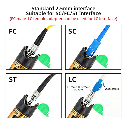 Image of 5KM-30KM Visual Fault Locator 2.5mm Interface Suitable for SC /FC /ST Interface with FC Male LC Female can use LC Interface（Visual Fault locator20KM）