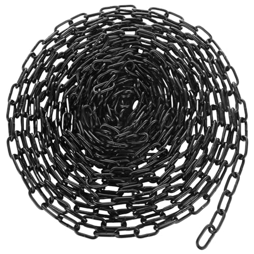 Image of RHBLME Black Chain, 1 /8 inch x 26.25 Feet Long for Hanging, Carbon Steel Decorative Heavy Duty Chain for Light Fixture, Lamp, Hanging Chair, Dog Leash, Chandelier, Clothes, etc (Pack of 2)