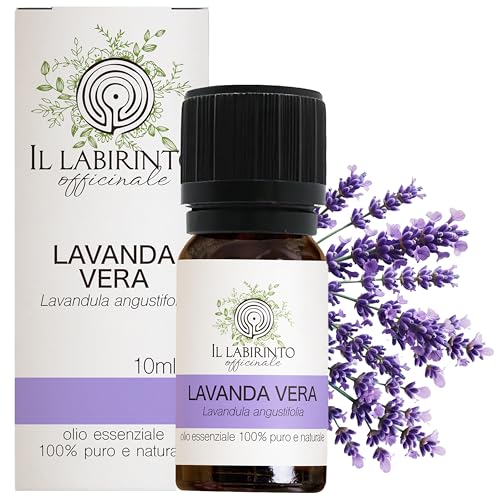 Lavender Essential Oil, Pure Food Grade, Il Labirinto Officinale - Natural Essential Oils - Essential Oil for Diffusers and Humidifiers, Aromatherapy - 10ml