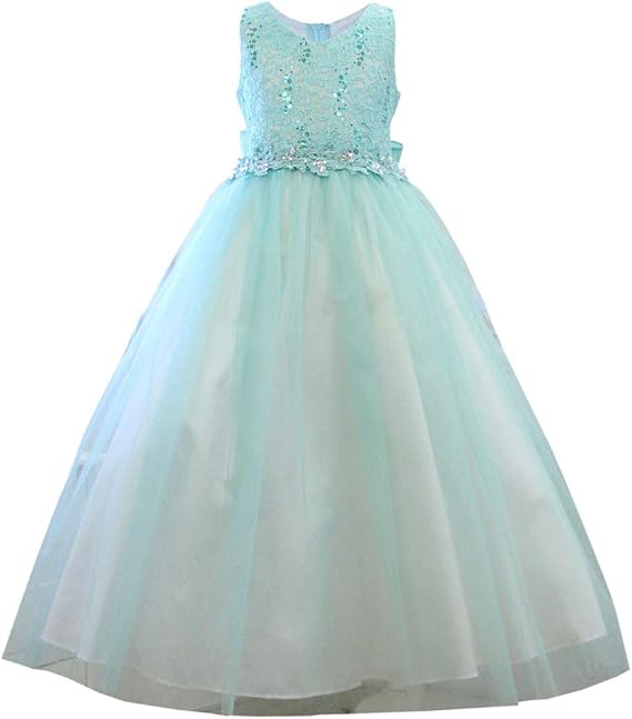 Amazon 子供ドレス 女の子 ワンピース キッズ ジュニア リトルプリンセス Little Princess 130cm ミントグリーン フォーマル 通販