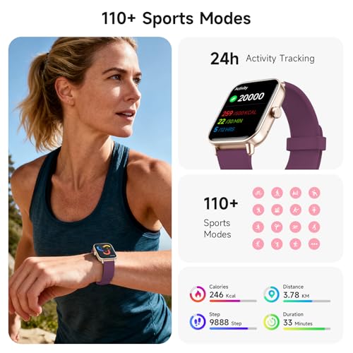 Image of Smart Watches for Women,1.85 inch AMOLED Touchscreen for Android & iPhone Alexa Built-in Bluetooth Calls,Fitness Watch 110+ Sport Modes Heart Rate /Sp02 /Sleep /Calories Monitor IP68 Waterproof