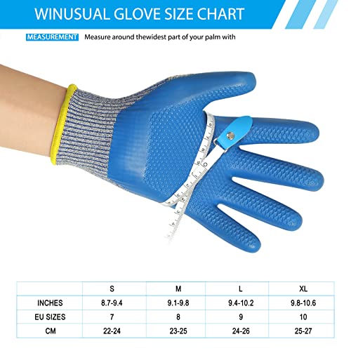 Winusual 10 Pairs Cut Resistant Gloves For Men And Women, Food Grade Safety Gloves Level 5 Cut Proof Gloves With Latex Coating(Extra Large) #TOP6