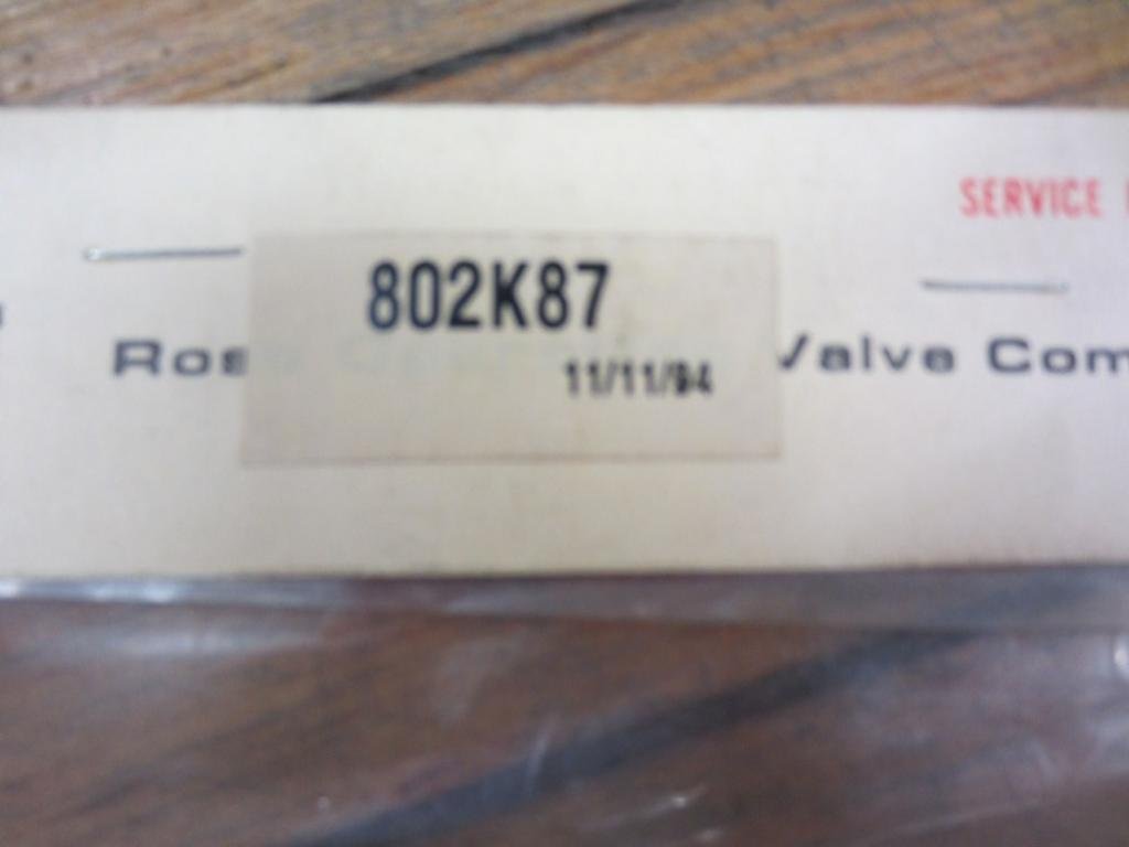 Close-up of Ross 802K87 model number on packaging