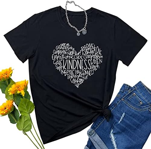 YITAN Women Graphic Tees Cute Shirts Casual Cotton