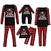Produktbild Battnot Weihnachten Schlafanzug Rot Familie Bekleidungssets Weihnachtspyjamas Elk Druck T-Shirts Tops+Streifen Hosen Strampler, Mama Papa Kleinkinder Baby Nachtwäsche Christmas Party Xmas Kleidungs