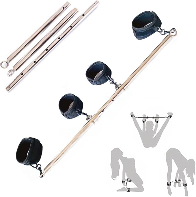 Spreader Bar Sex Toys Sex Furniture Restraints with Handcuffs Ankle Cuffs BDSM