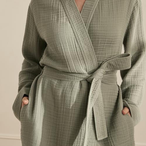 BOLL & BRANCH Dream Robe - 100% Organic Cotton - Ultra Soft, Lightweight, Breathable, and Pre Shrunk - Unisex4