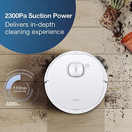 ECOVACS DEEBOT N8+ Aspirateur Robot Laveur 2-en-1 avec Station d'auto-vidage, Aspiration Puissante, Navigation dToF, Nettoyage Personnalisé, Idéal pour Poils d'animaux, Contôle APP/Alexa/Wifi - Image 6